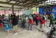 Con danzas y música recibieron los indígenas Tacana a los participantes del FOSPA en Tumupasa. Foto: UNITAS